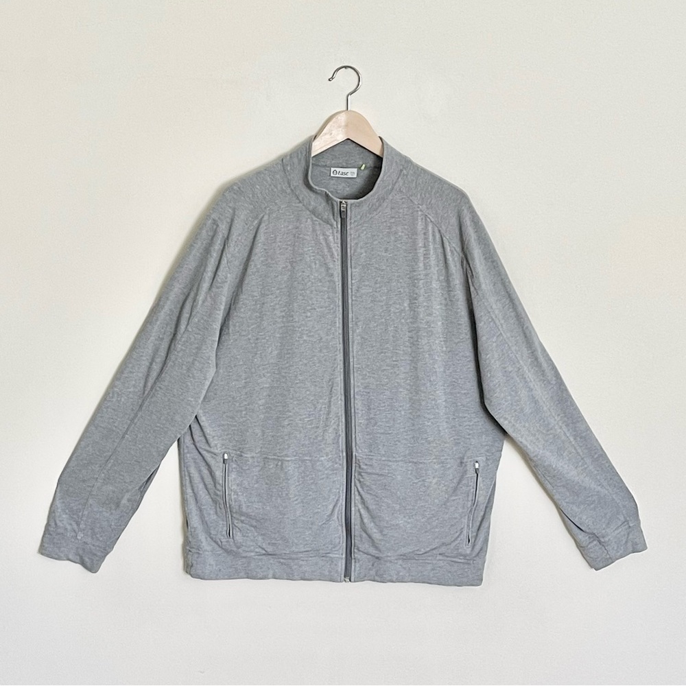 Tasc Performance Carrollton Travel Jacket Zip Heather Gray Men’s size XXL
